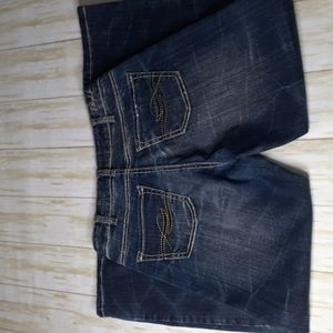 Ethyl Jeans 2 Skinny Faded Cropped Blue Jeans